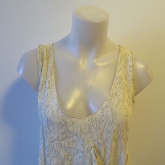 OTIS & MACLAIN CREAM & TAUPE SLEEVELESS TOP SZ: S - Picture 3 of 8